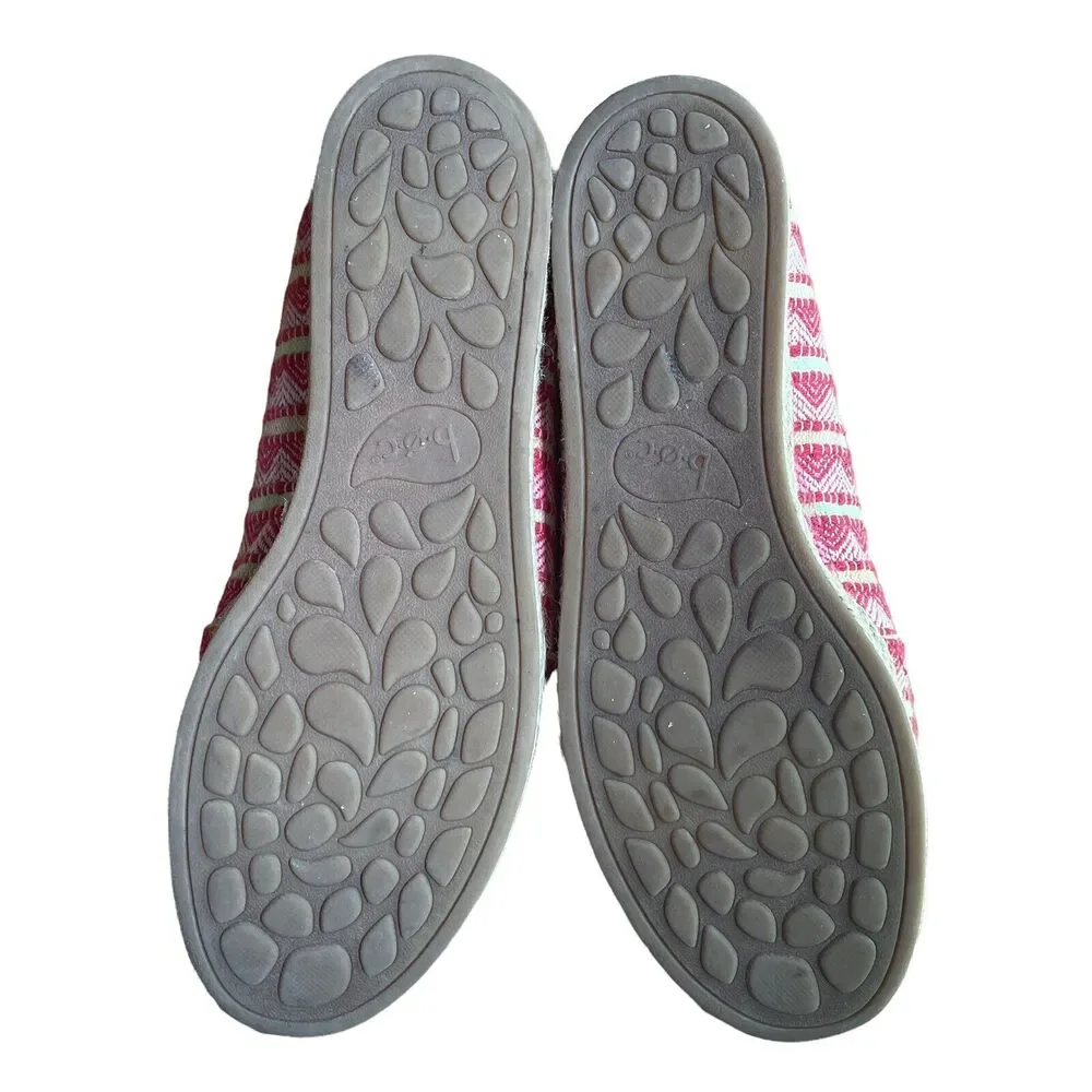BOC Born Sz 9.5 Womens Franki Aztec Espadrille‎ Southwest Slip On Flats Red